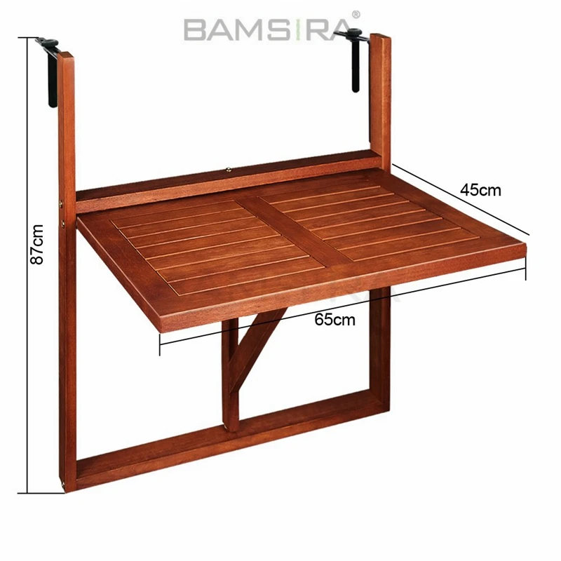 
Foldable Hanging Balcony Table Made from Durable Bamboo/Bamsira_BSCI  (62255668985)