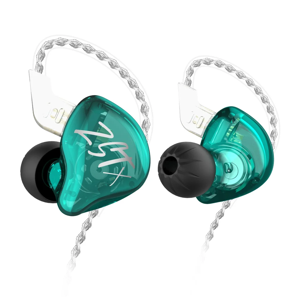 

KZ ZST X Headphones 3.5mm Hybrid Technology Wired/Wireless Frequency Division HD Microphone ZST Pro Earphones in Ear, Colorful cyan