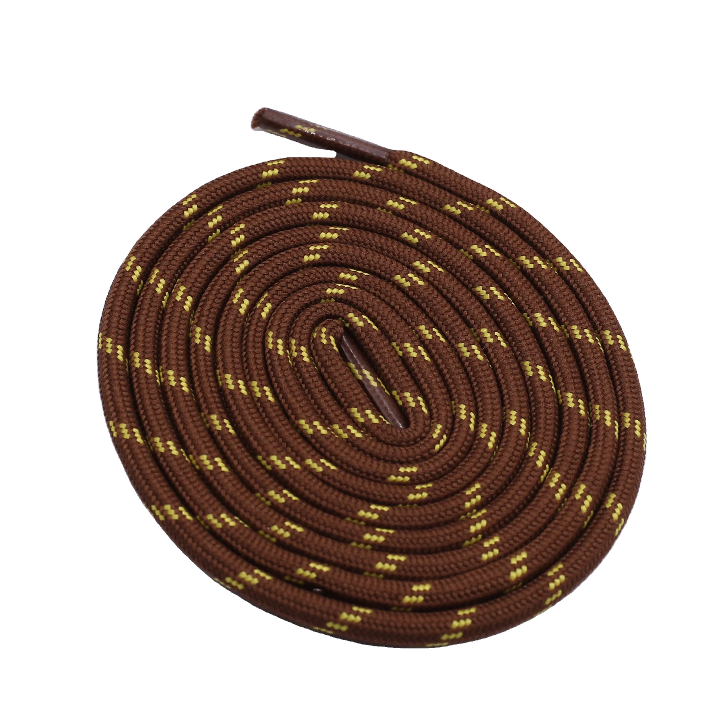 

Coolstring Polyester Yellow Brown-Yellow Rope Laces Basketball Bootlaces Shoestring, Bottom based color + match color,support any two pantone colors mixed