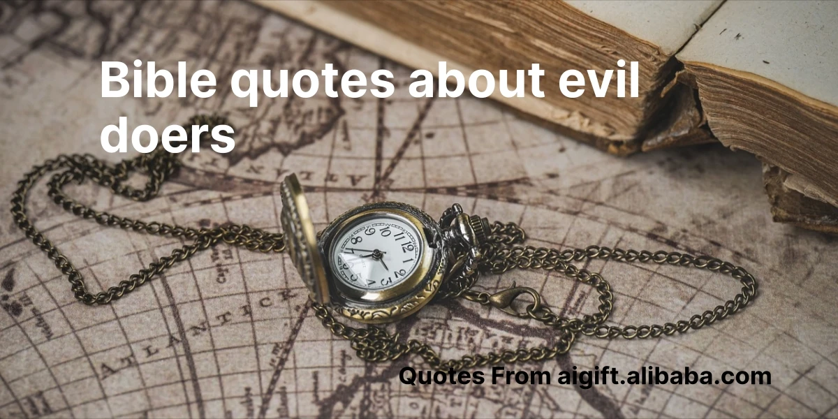 bible quotes about evil doers