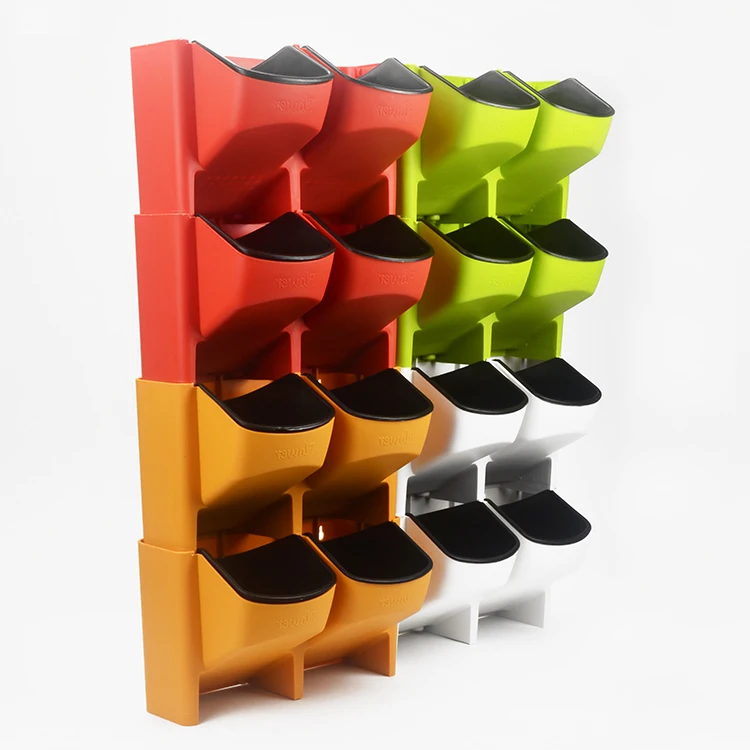 

Hot selling wall flower posts Self-watering flower pot Wall mounted flower pots Plastic planter pot