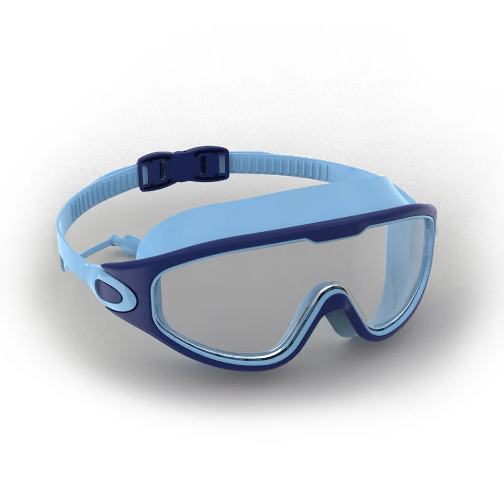 

ZLF New Arrival Swim Goggle Adult One-piece Earplug Mirror Coated Waterproof Fashion 6500 Unisex Silicone Swimming Glasses, Custom color