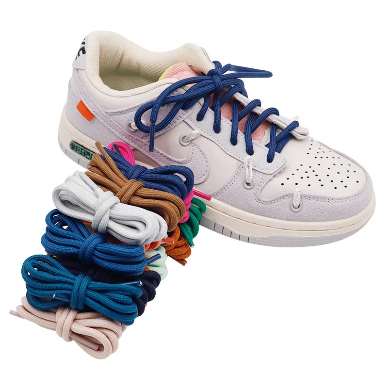 

Weiou Manufacturer Brand New Pure Color Round Rope Solid shoelaces Draw Cord for jumpmans And yeezys sneakers, Customized