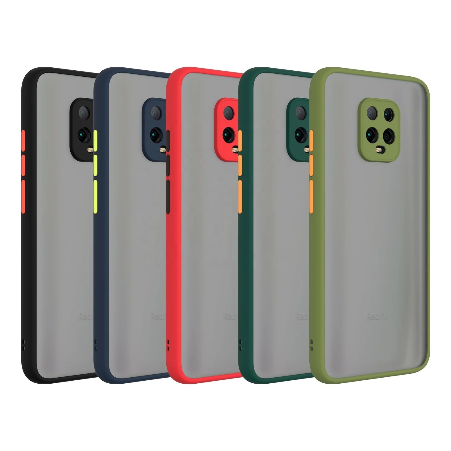 

2020 Mobile Casing Translucent Matte Back Cover TPU PC Phone Accessories Case for Xiaomi Redmi 10X Pro 5G Mi 10 Lite Note 9 K30