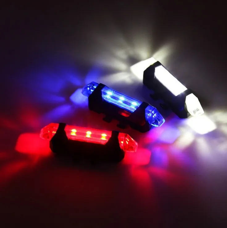 

Wholesale Bicycle Accessories 5 Led Rechargeable Cycling Tail Safety Light Bicycle Warning Light