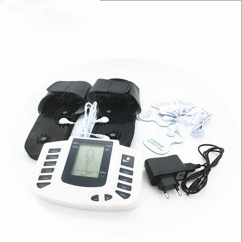 

20 Modes Dual Channel TENS Unit Muscle Stimulator Complete Set + Massage Belt + Reflexology Shoes for General Pain Relief