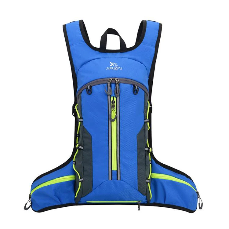 

Portable lightweight nylon cycling hydration backpack for hiking, Black/red/black/deep blue/green and black