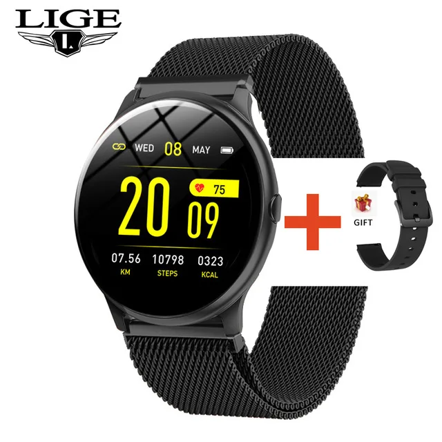 

LIGE smt001(S) NEW Steel Watchband Smart Watch Ladies Heart Rate Multifunctional Sport Watch Woman Waterproof Smartwatch Women, 4 colors