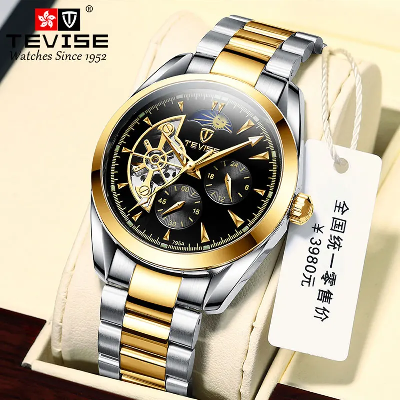 

Mens Watches Top Brand Luxury Automatic Mechanical Watch Business Fashion Sport Waterproof Watches Reloj Transparente, Optional