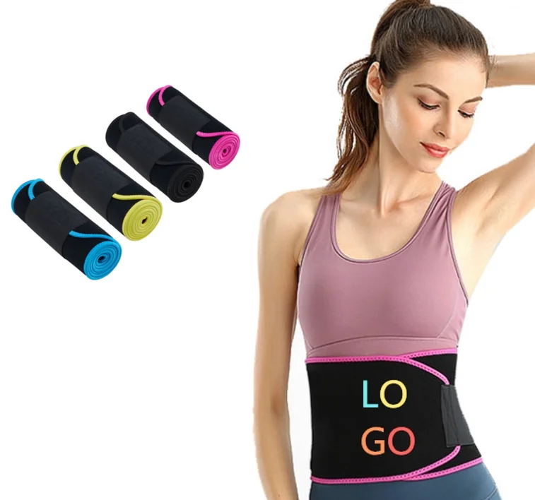 

Custom Fitness Slimmer Sweat Belt Weight Loss Low Back Support Neoprene For Men Women Waist Trainer, 4 colors