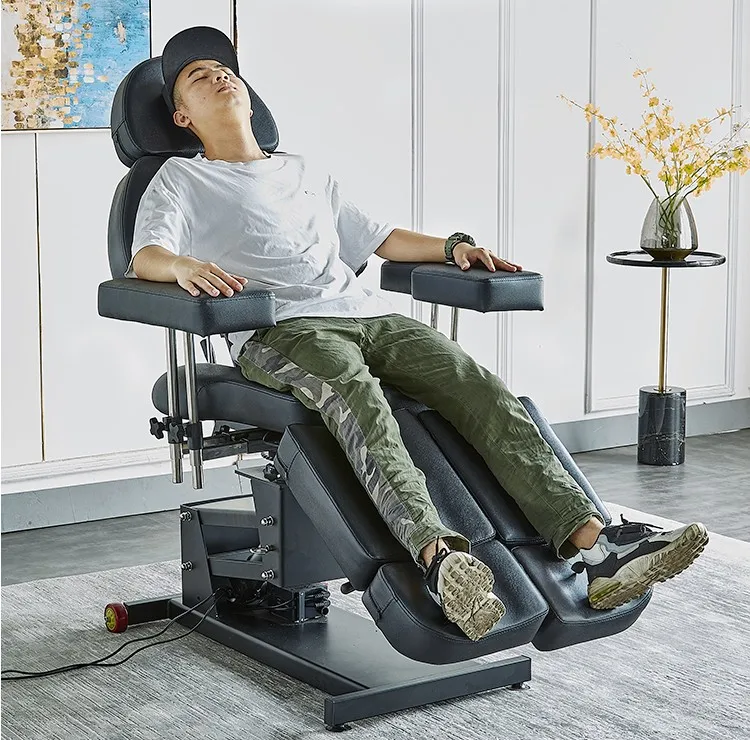 Spa Beauty Facial Hole Modern Leather Electric Black Adjustable Base