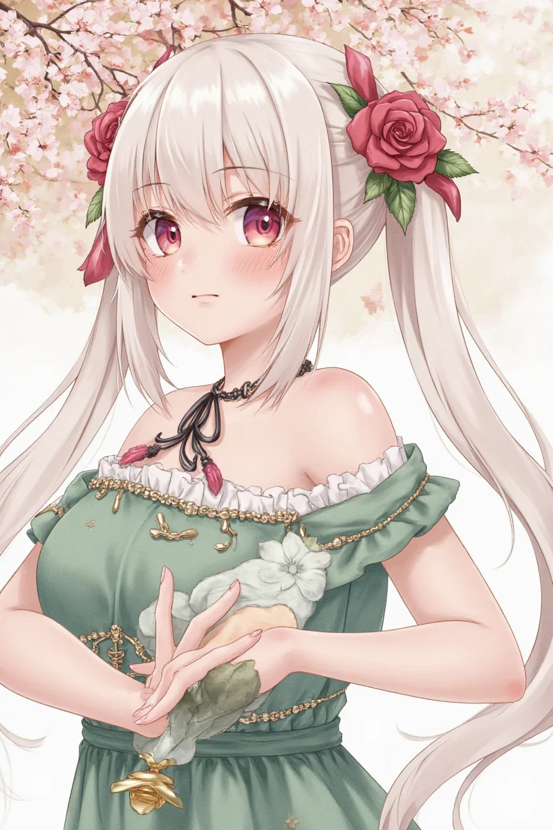 Hanging wreath with ribbon