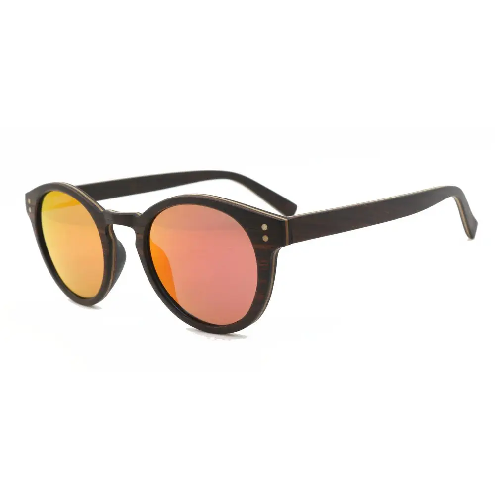 

Low MOQ custom logo Ebony Walnut Wooden Sunglasses With UV400 Polarized Lens Handmade Bamboo Sunglasses For Men Women