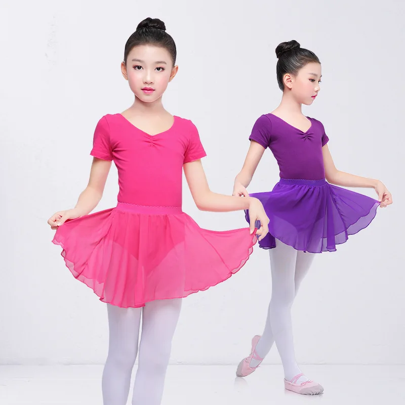 

Children Dance Show Costume Set Girls' Short-sleeved Ballet Catsuit Performance Girl Costumes 2021, More colors