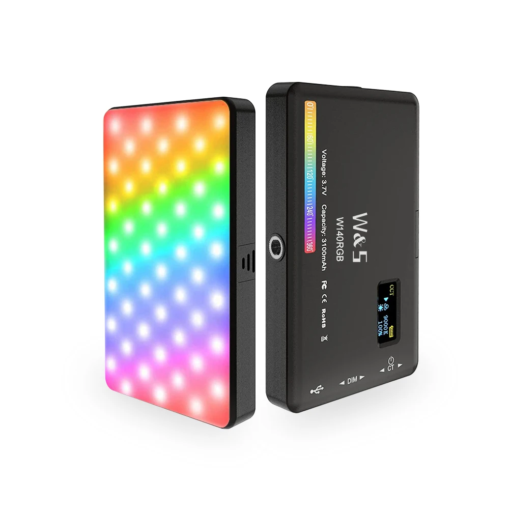 

OEM ODM W140 RGB Full Color LED Fill Light For Video Conference With Stand LED Camera Fill Light