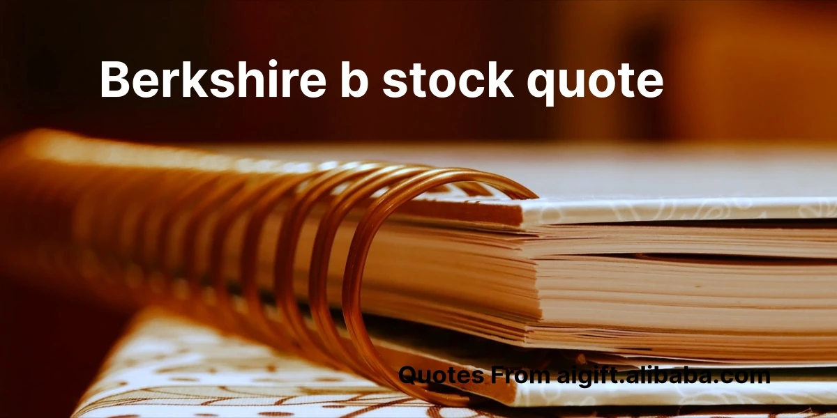 berkshire b stock quote