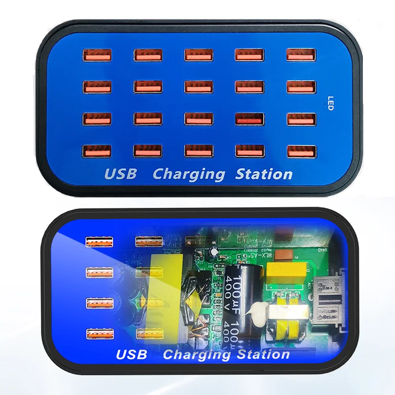 

4 10 20 Ports USB 2.0 Hub Splitter Connector for USB Devices Mobile Phone Charging