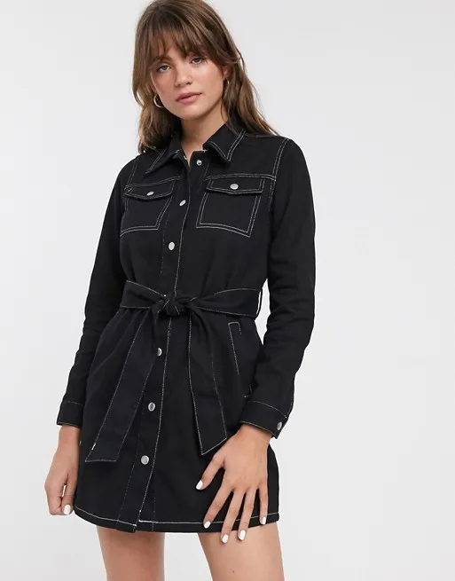 Ky Point Collar Press-stud Placket Tie 