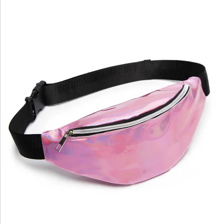 

Amazon hot selling fashion popular outdoor sports sport iridescent fanny pack bag