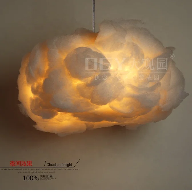 
Private Custom Contemporary New Style Creative Hotel Lobby Large Floating Chandelier Pendant Cloud Lamp 