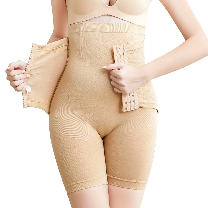 

1974 Women Body Shaper High Waist Butt Lifter Shapewear Tummy Control Seamless Slimming Panties with Hooks, Black, skin