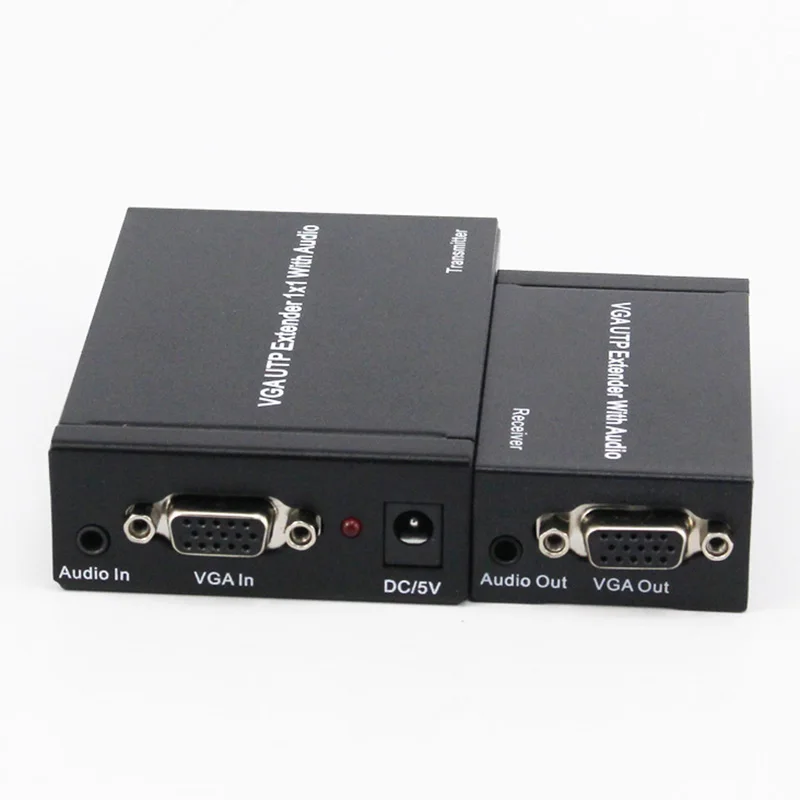 

VGA-300HD Industrial Grade VGA Extensor Expanded Video Audio Transmitter Receiver 300m 1080P RJ45 Cat5e VGA UTP Extender