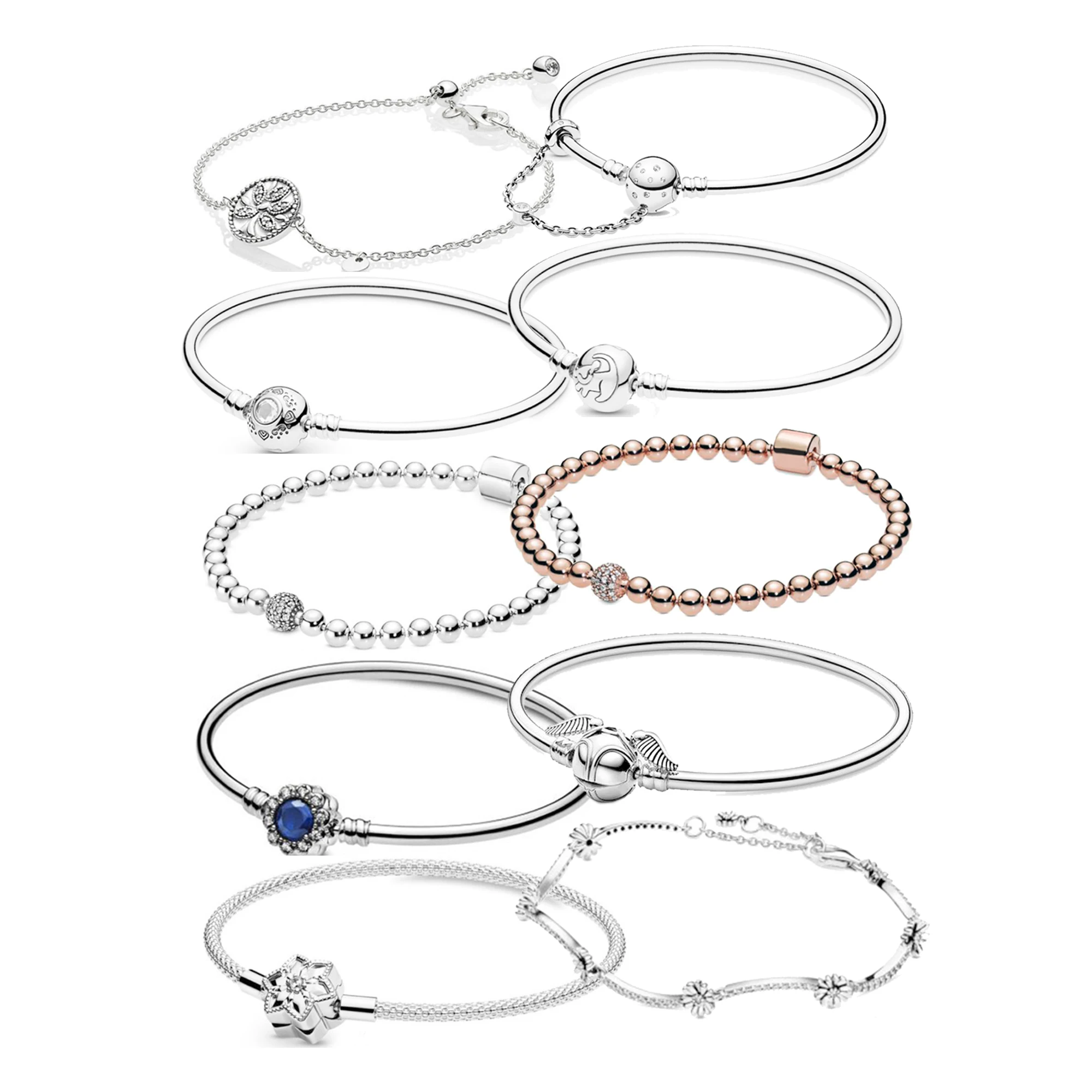 

2021 Fahmi 925 Silver Adjustable Glacier Beauty Link Bracelet Original Jewellery For Women Gift