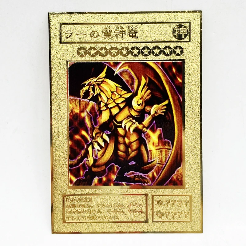 

High quality popular full color printing metal gold Pokemon playing cards gold shining charizard game card