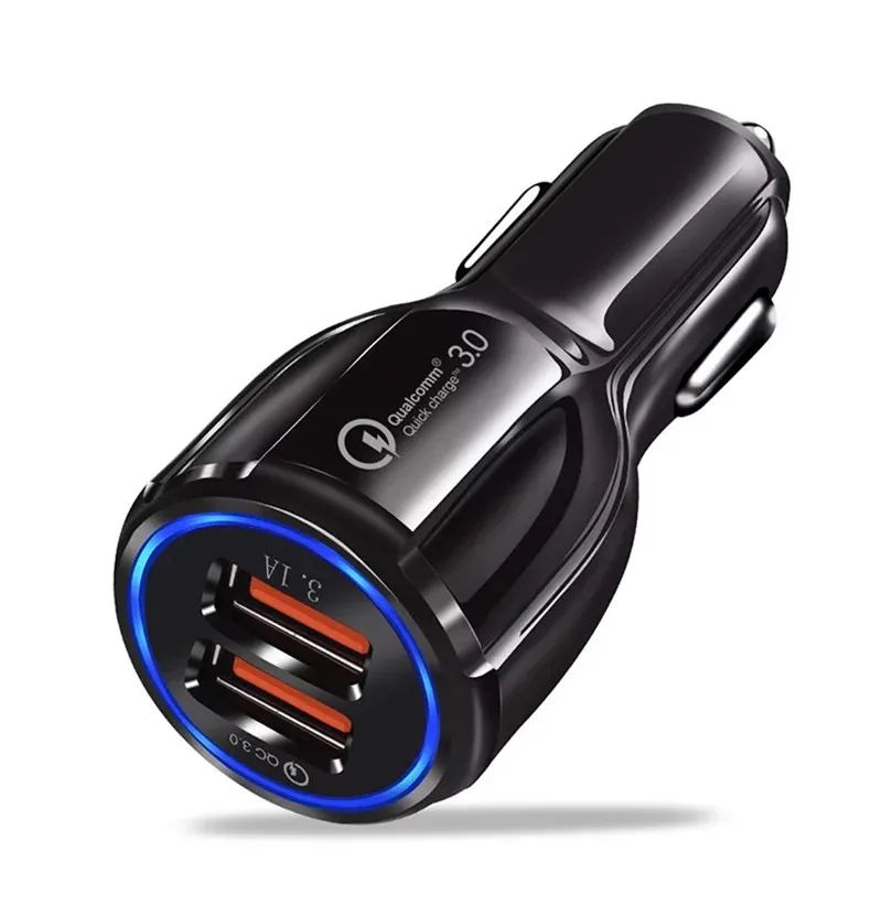 

Quick Charge 3.0 Universal Dual USB Mobile Phone Car Chargers Dual QC 3.0 Car Charger For iPhone Samsung