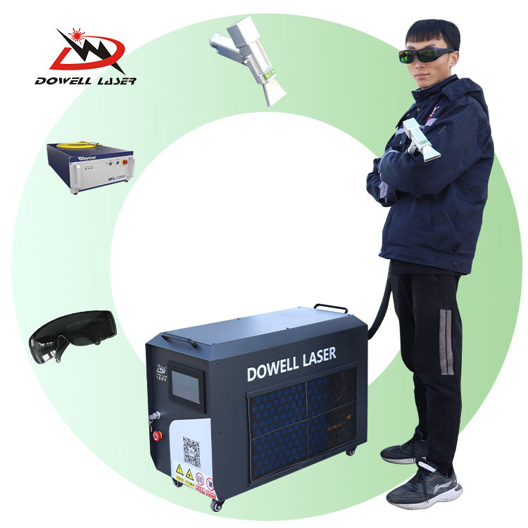 

DOWELL Portable Laser Cleaner Backpack Dust Laser Cleaning Machine Laser Rust Removal Handheld Gun For Metal