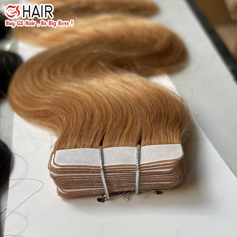 

Double Drawn European Russian Human Hair Tape Hair Extension, Gshair 100% Virgin Remy Tape Ins Hair Extension For Black Women, 1# #1b #2 #4 #6 #8 #10 #16 #18 #99j #27 #24 #613 #60 #33