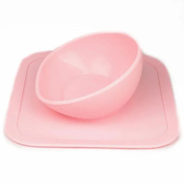 

Wholesale Non-Slip Inclined Durable Silicone Pet Feeder Bowl With Mat, Pink,blue
