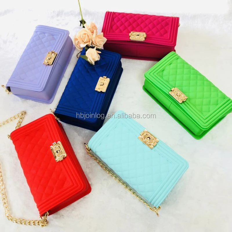 

Wholesale Luxury trendy purses and handbags Candy Color PVC purses and handbags Jelly Handbag Women