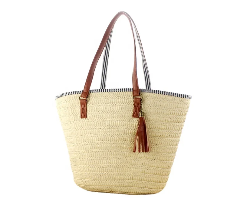 

Wholesale portable fashion tassel large bucket bag beach 2021 women summer handbags, Customizable