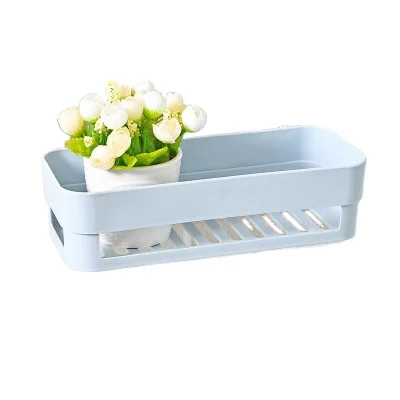 

Plastic Sink Drain Shelf Bathroom Kitchen Storage Hanging Ra Organizer Spice Jar Shampoo Holder Adhesive Storage Basket, Colors