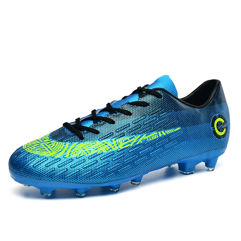 

Men and women soccer shoes AG TF spike assassin C Lo pupils leather slip foot children's training shoes