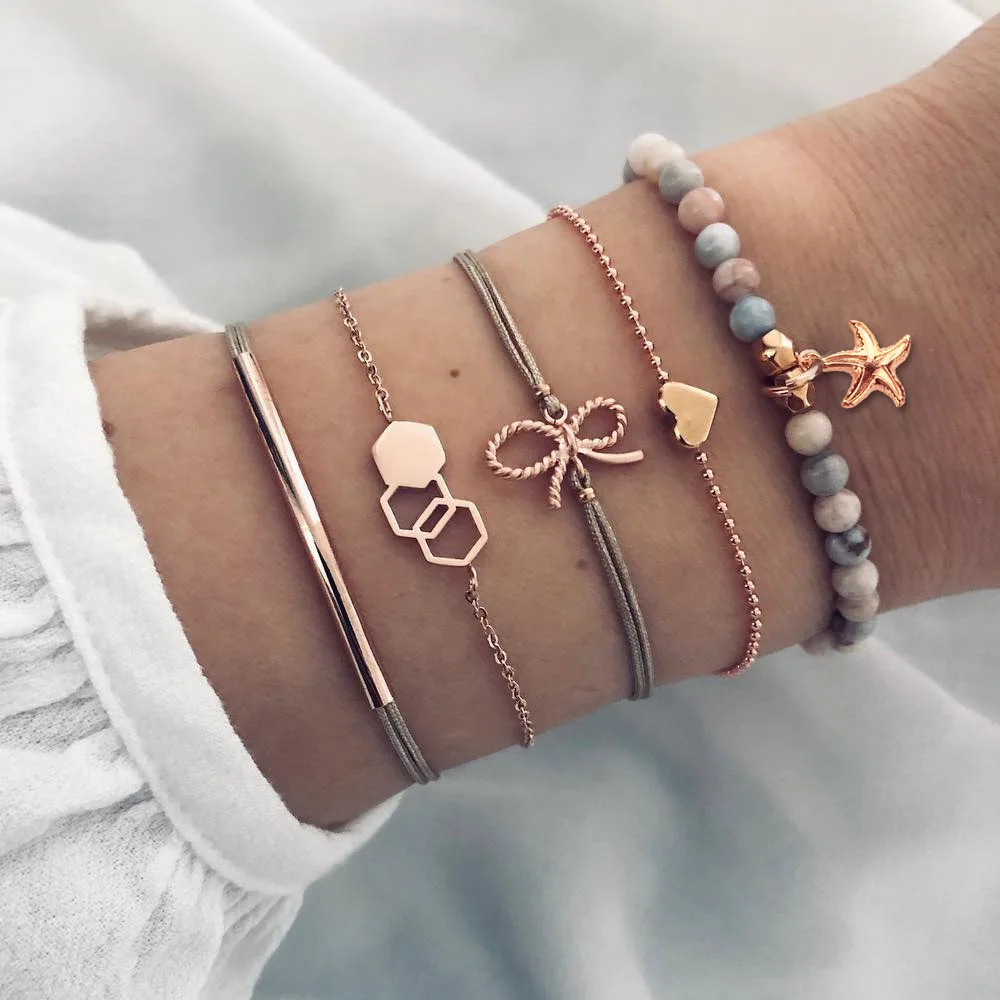 

Minimalist Mini Compass Charm Bracelet Women Alloy Metal Bracelet Jewelry Set - Buy Bracelet Women