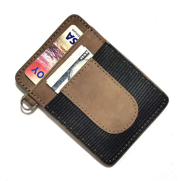 

2021 Amazon New Slim Wallet With Money Clip Front Pocket RFID Blocking Genuine Leather Card Holder Elastic Wallet, Yellow/gray