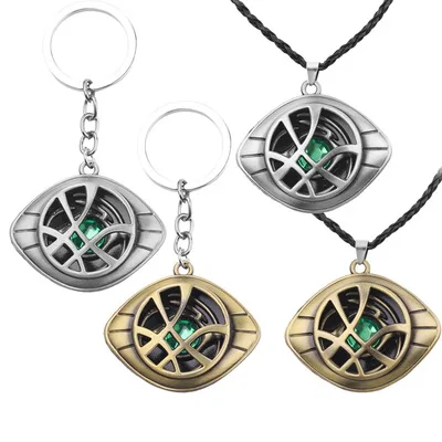 

2021 Hot Sale Personality Eye of Agamotto Pendant Necklace Adjustable Jewelry Gifts Punk Doctor Strange Necklace for Fans, Picture shows