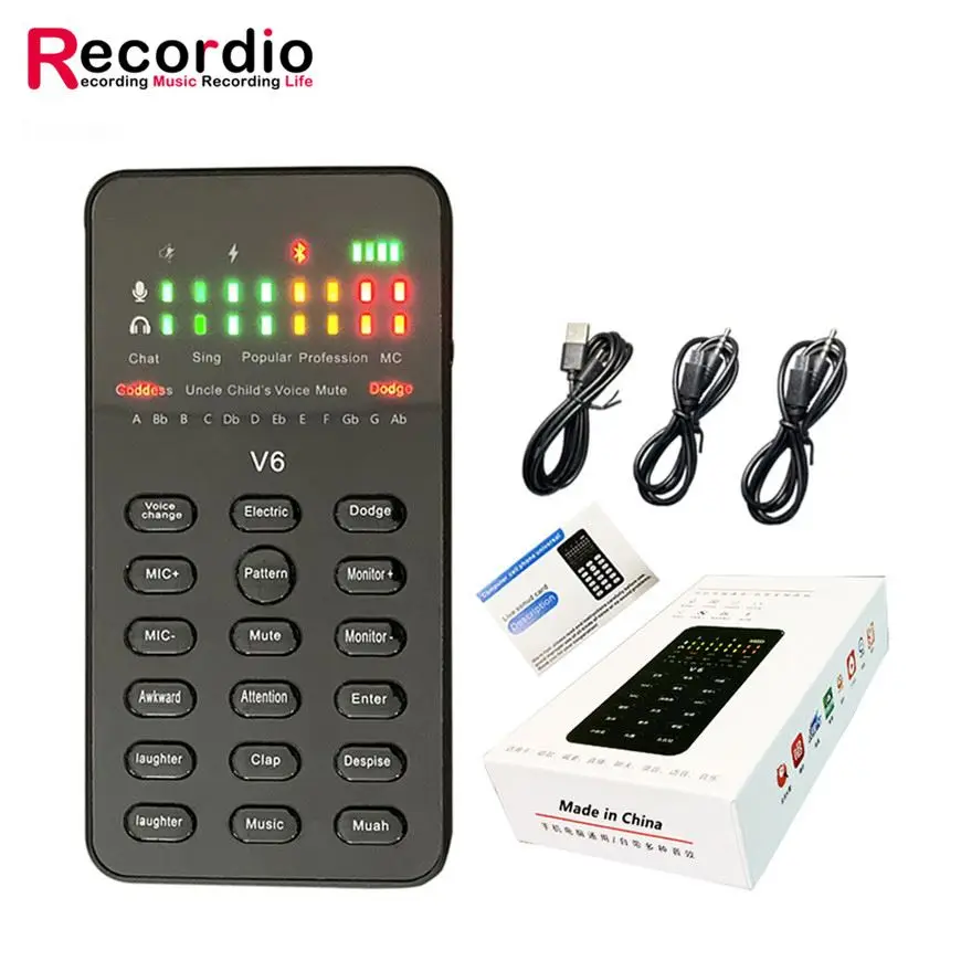 

GAX-V6 Plastic Audio Sound Card For Wholesales, Black