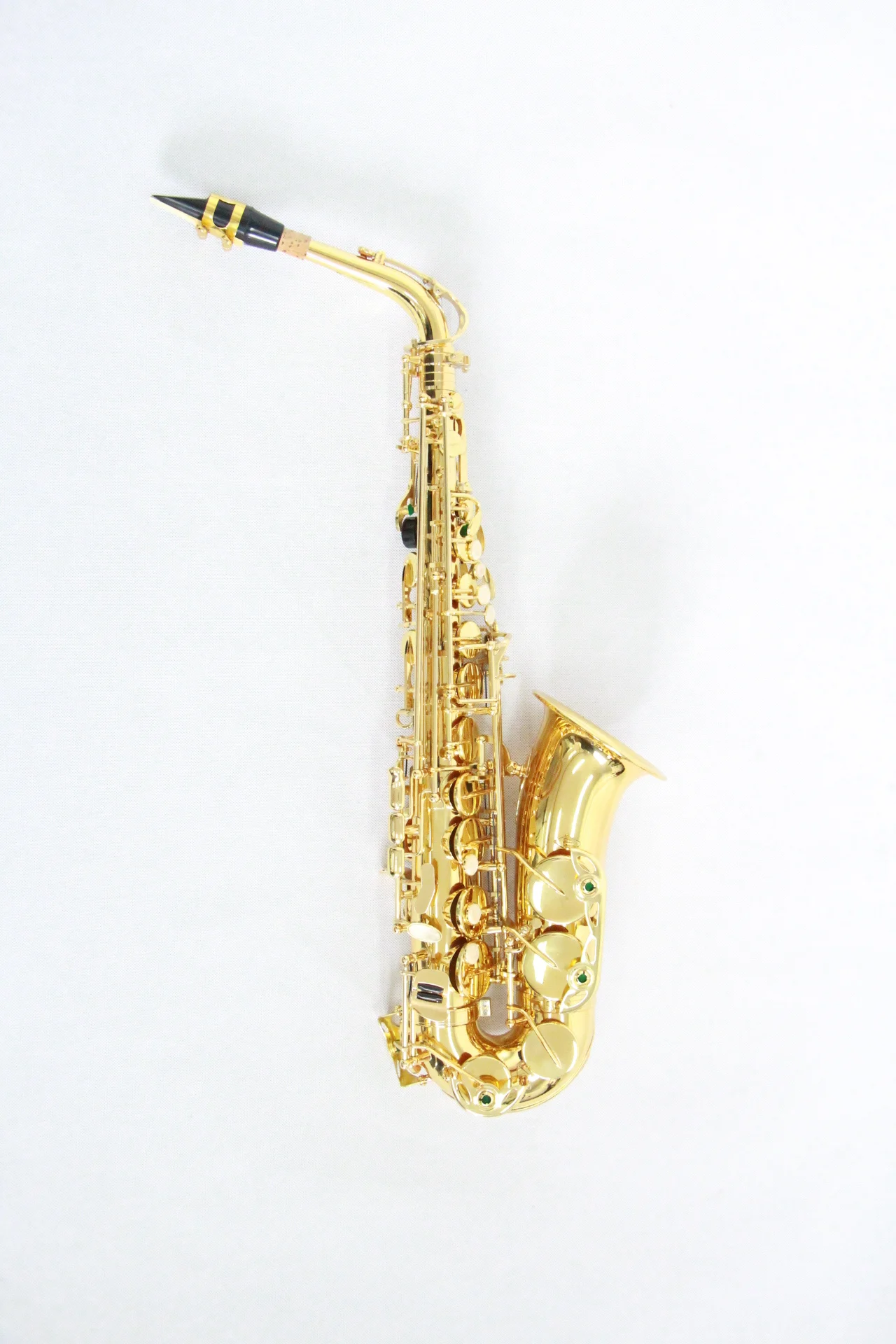 E Flat Gold Lacquer Student Alto Saxophone Brass Musical Instrument