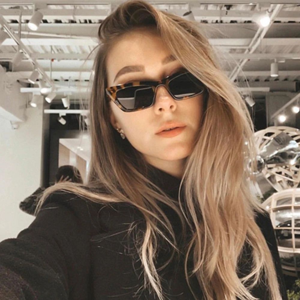 

2021 New Arrival Cheap Fashion UV Lens Vintage Shades Small Size Leopard Frame Cat Eye Sunglasses