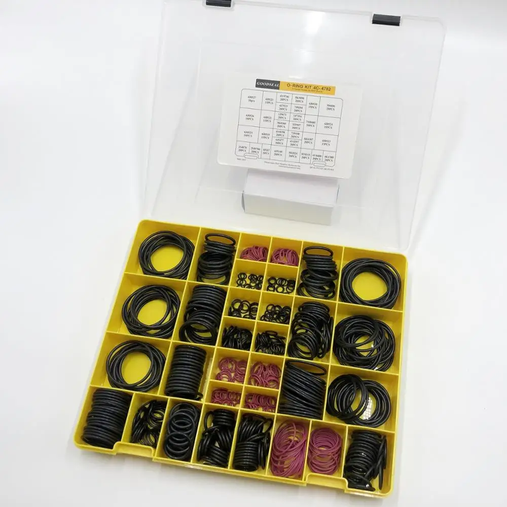 

666pcs 41its O Ring Kit Rubber O-ring Pack Nitrile Seals Oring Repair Box