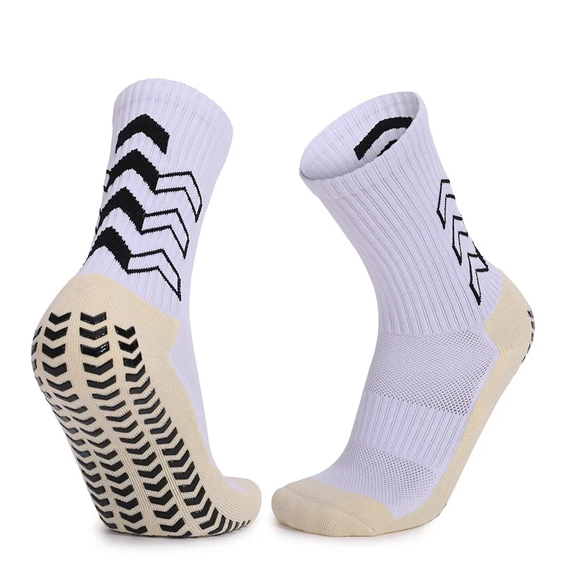 

High quality fashion athletic wholesale grip anti slip cotton men football custom logo sports socks, 12 colors