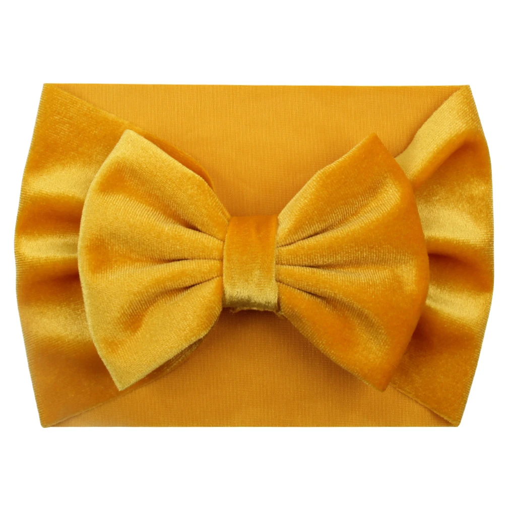 

2020 New Arrival Baby Winter 5" Hair Bow Headband Trendy Wholesale Head Wrap Handmade DIY Hair Accessories Headwear, 4 colors available