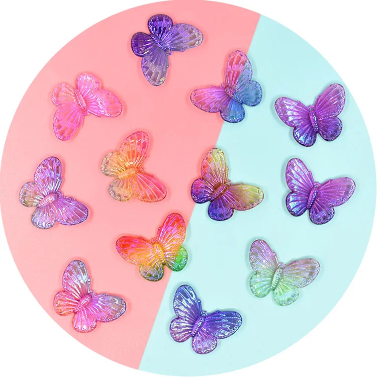 

Resin Accessories Acrylic Two-color Symphony Phone Case Decorated Plastic Butterfly
