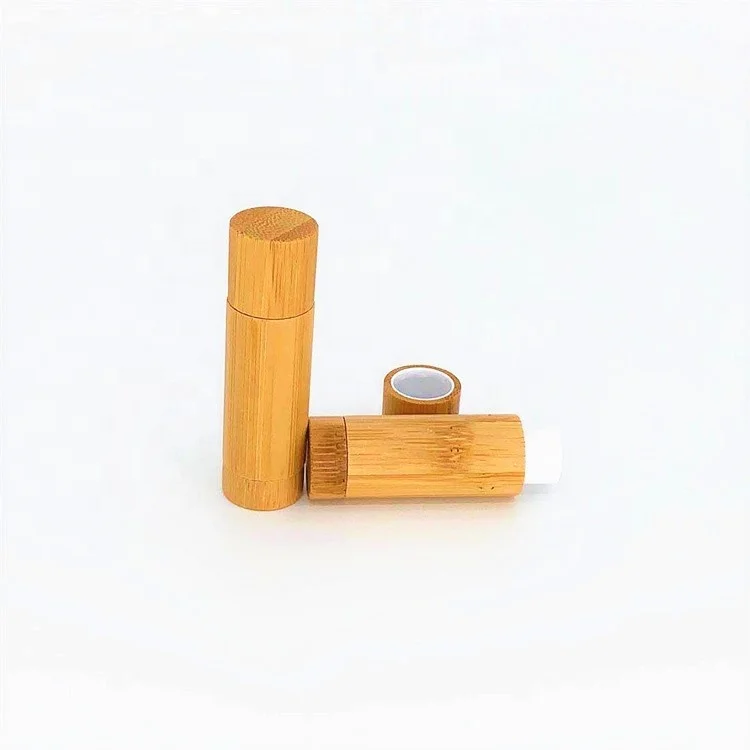 Reusable Empty Bamboo Lip Gloss Tubes Lip Balm Bottles Vials Cosmetic