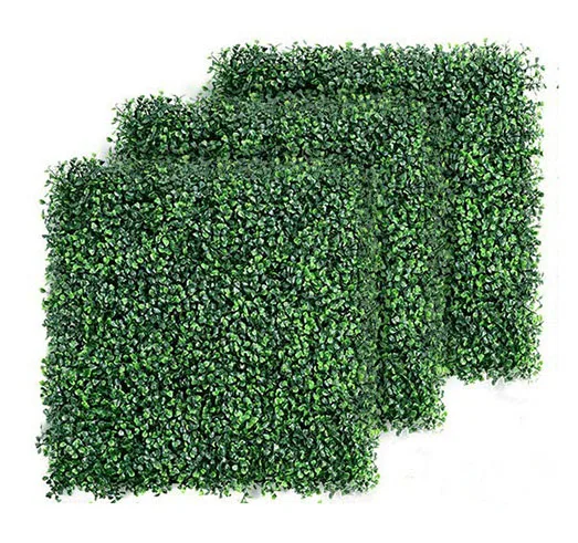 

Multi-Purpose Artificial Boxwood Greenery Grass Panels Indoor/Outdoor Wall Decor, Green and customized