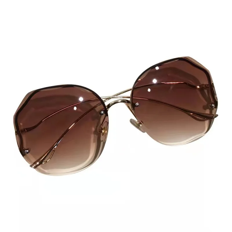 

New Women Sunglasses Rimless UV400 Brand Designer High Quality Gradient Sun Glasses Female oculos