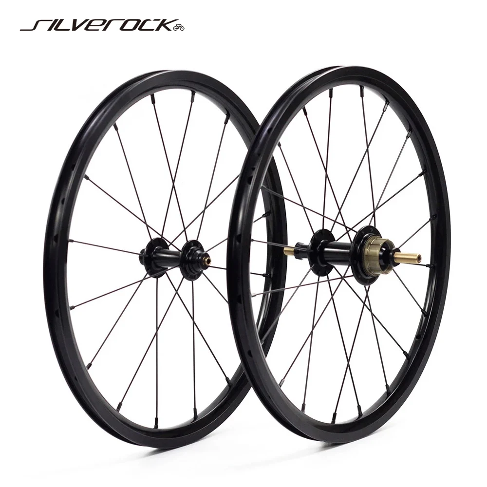 

SILVEROCK Alloy NBR Wheels 16" 1 3/8" 349 Rim Brake External 3 Speed for Brompton 3sixty Pikes Folding Bike Bicycle Wheelset
